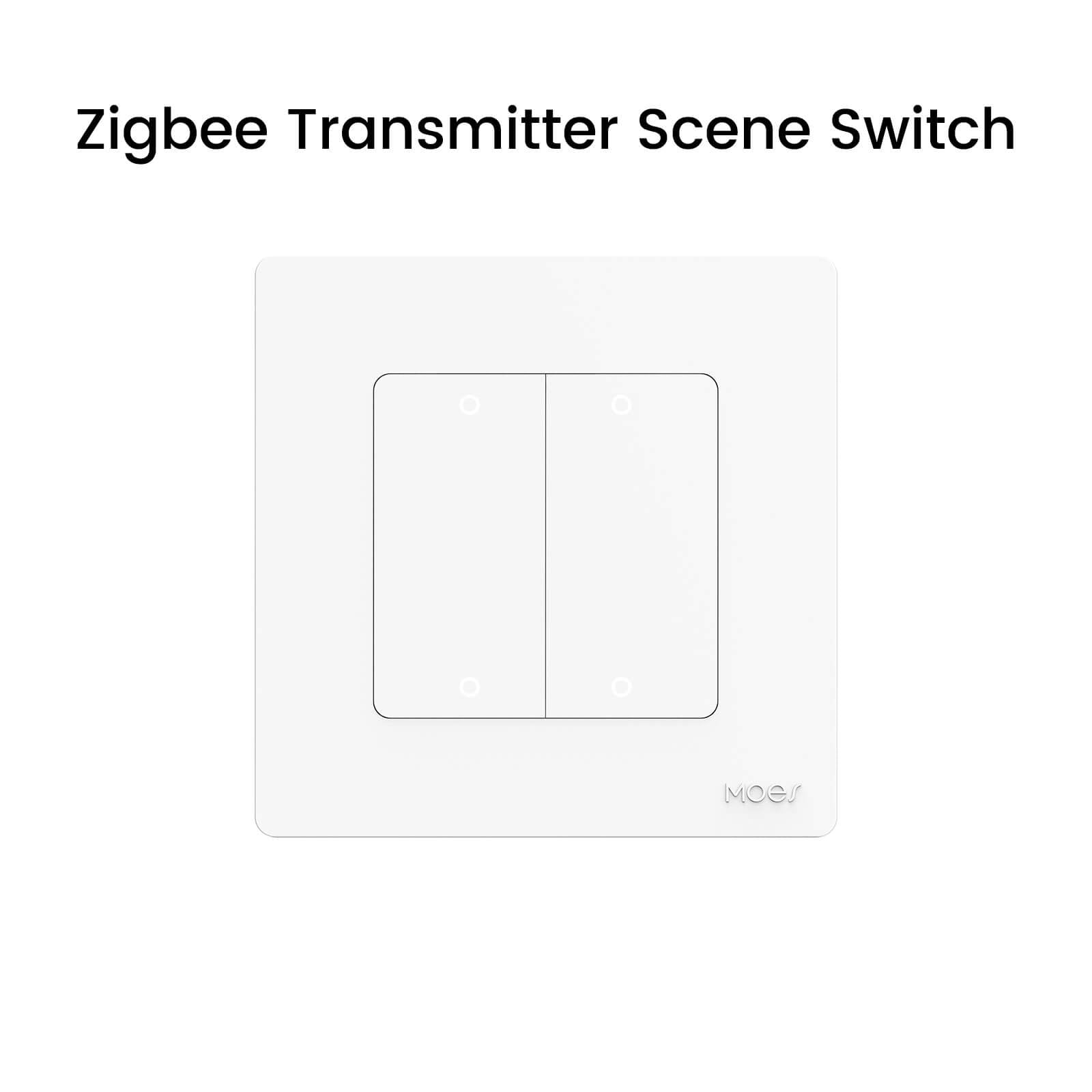 Interruptor de obturador MOES Zigbee+RF433 - Serie Star Ring