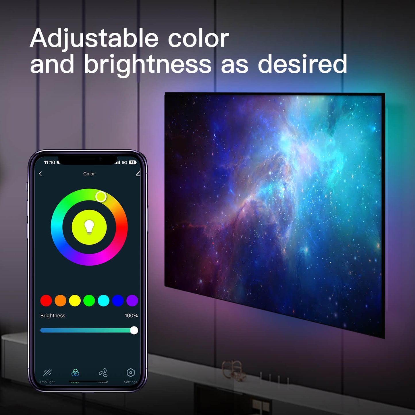 Adjustable color and brightness as desired - MOES