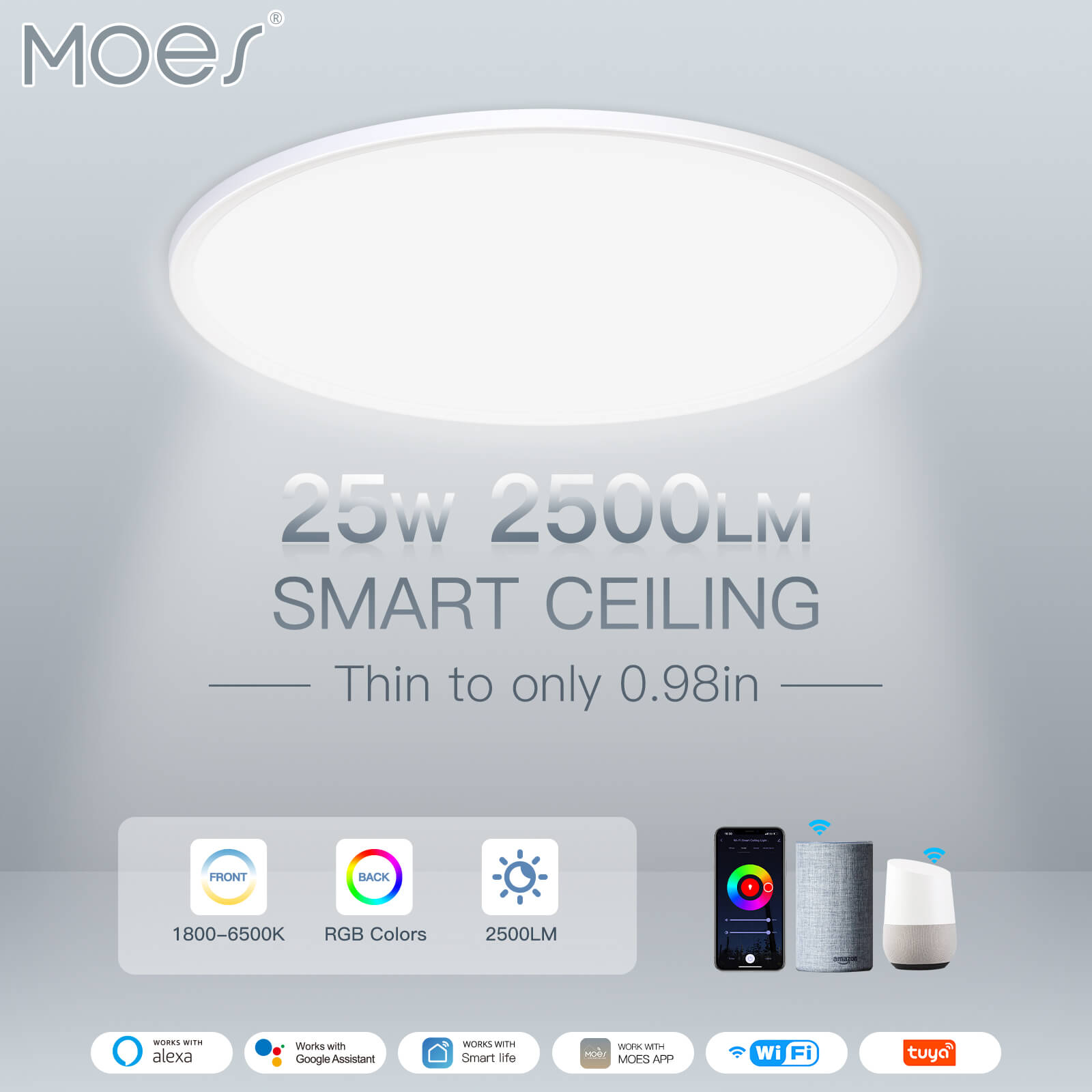 SMART CEILING 25W - 2500LM - MOES