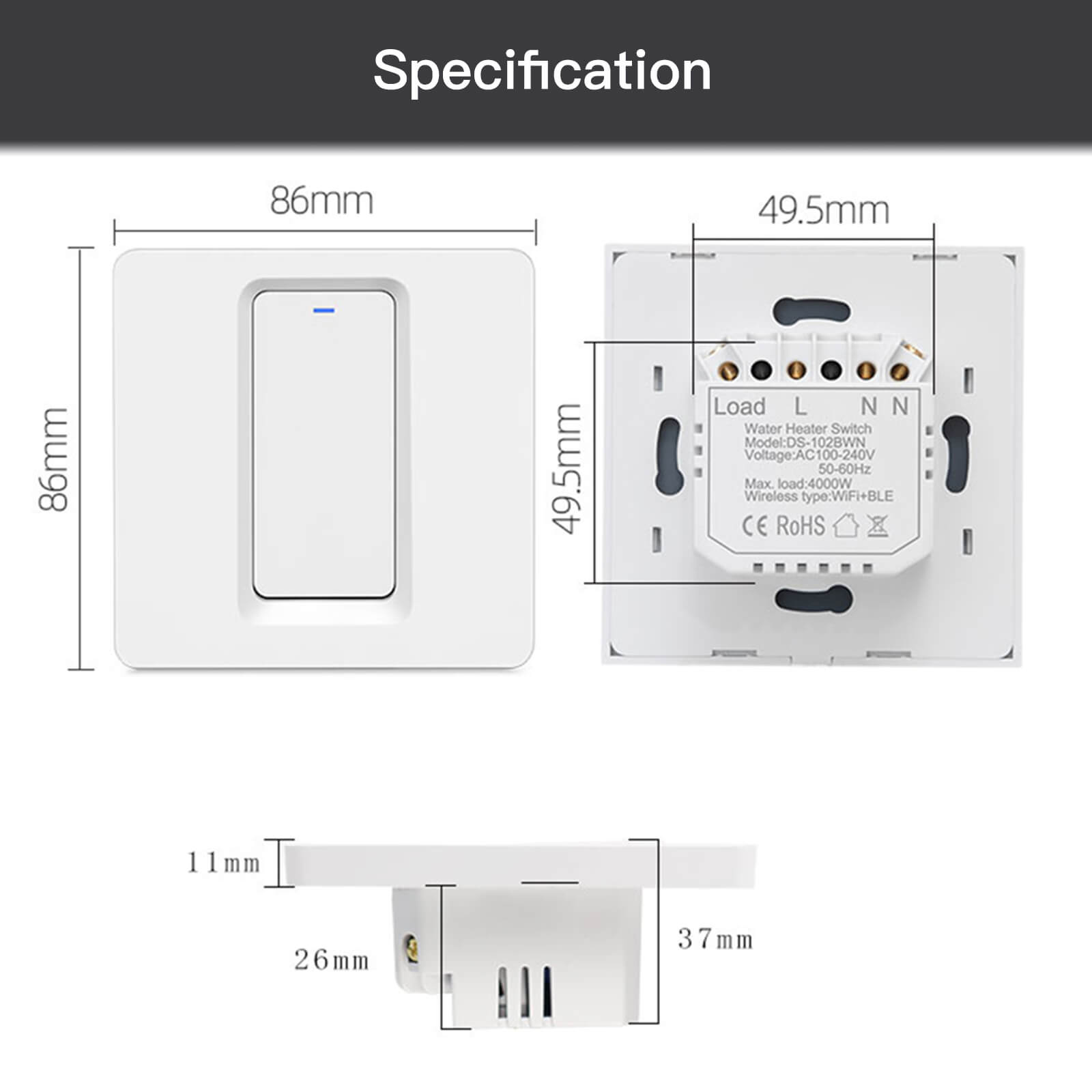 MOES Smart WiFi Water Heater Boiler Switch Wireless Control Timer for