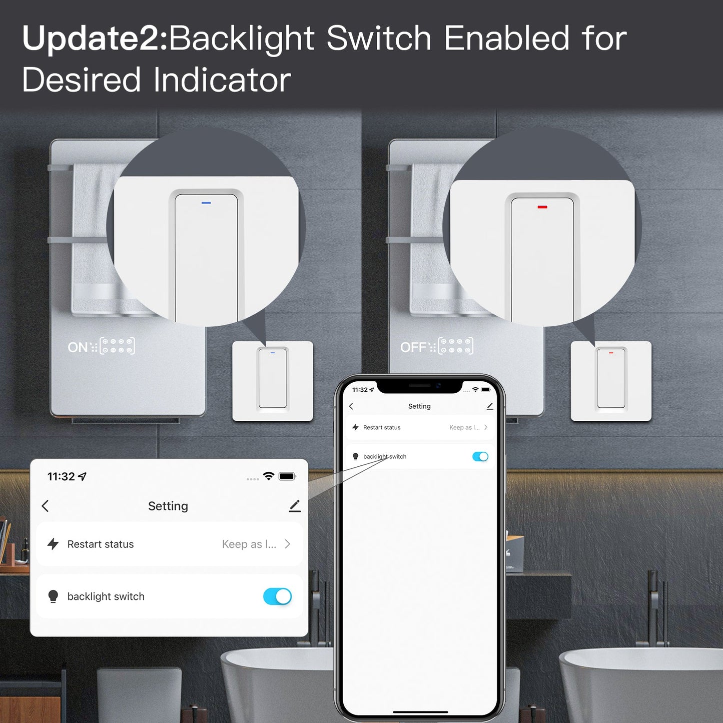 Update2:Backlight Switch Enabled for Desired Indicator - MOES