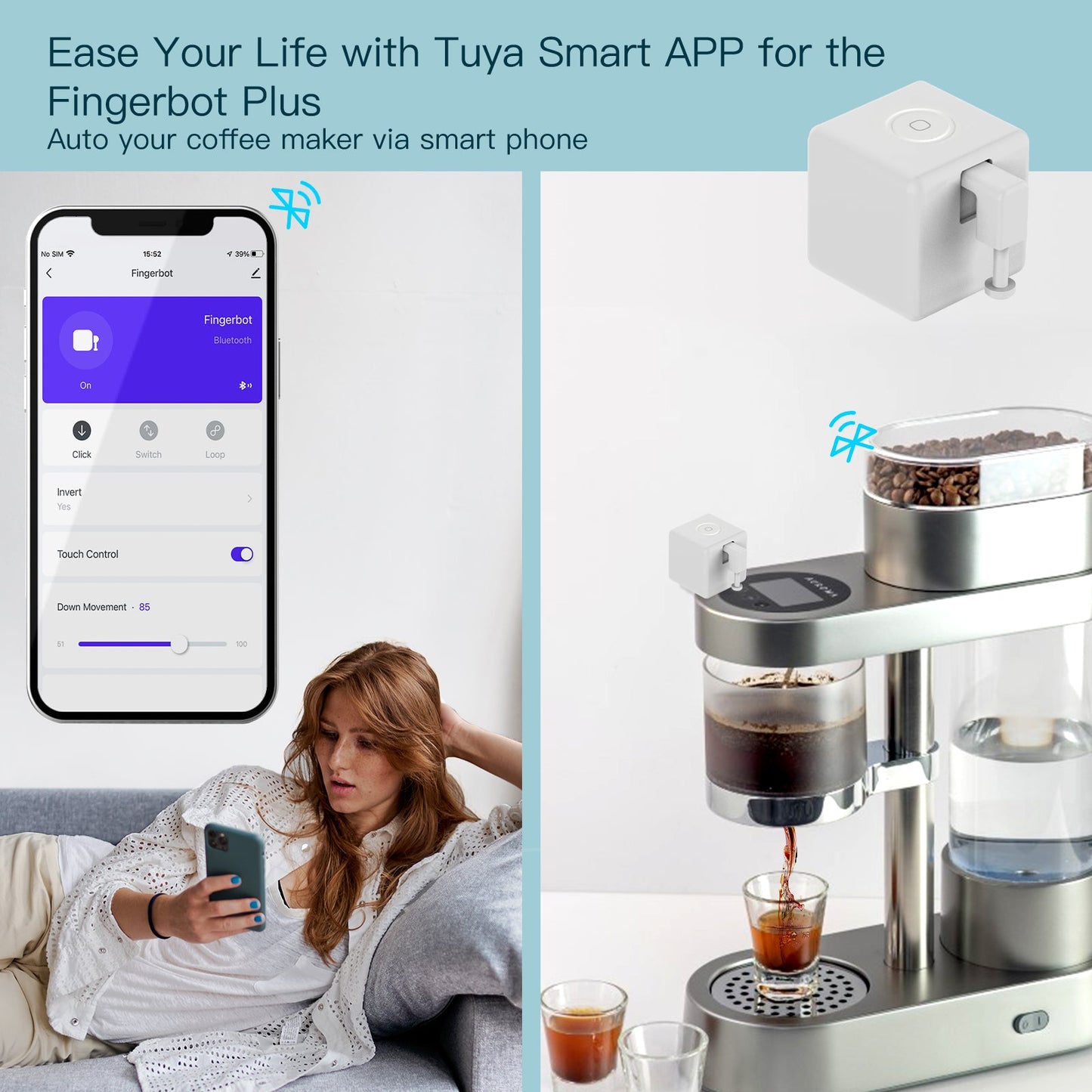 MOES Tuya Smart Fingerbot Plus Bluetooth Wireless Switch Bot Touch ON/OFF - MOES