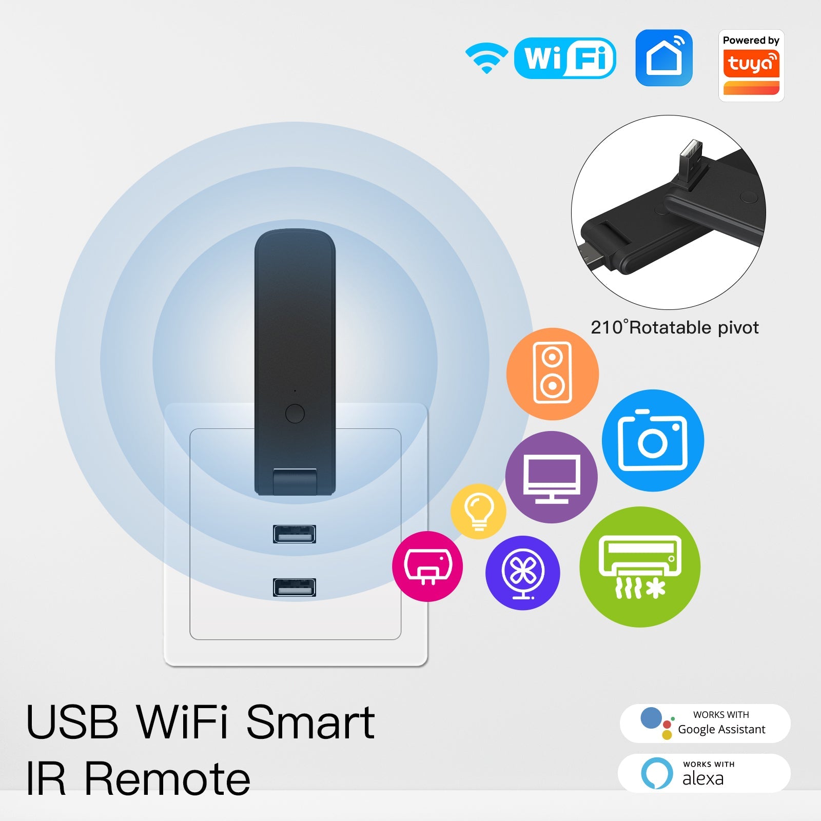 WiFi RGB LED Button Controller With IR Remote And Voice Control