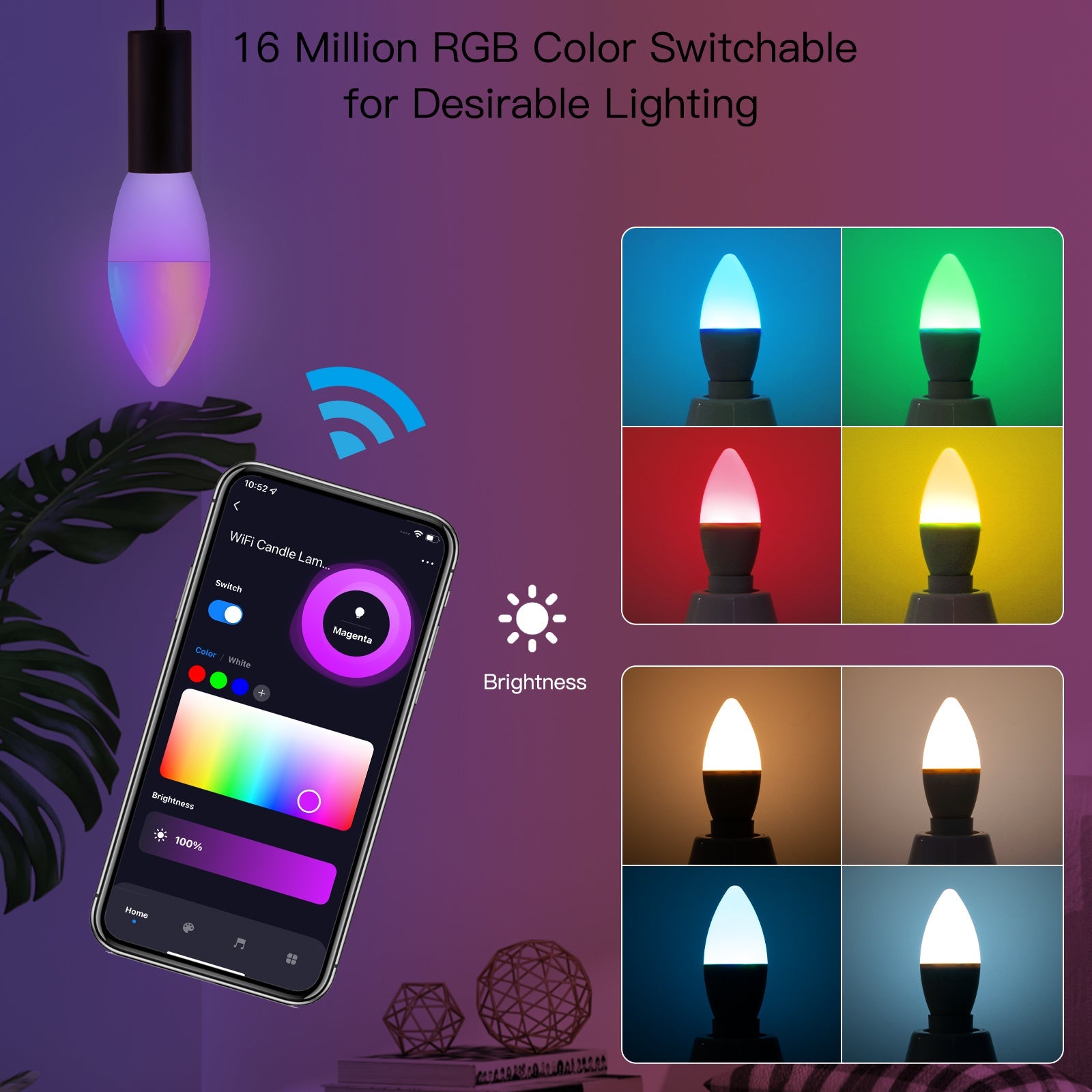 16 Million RGB Color Switchable for Desirable Lighting - MOES