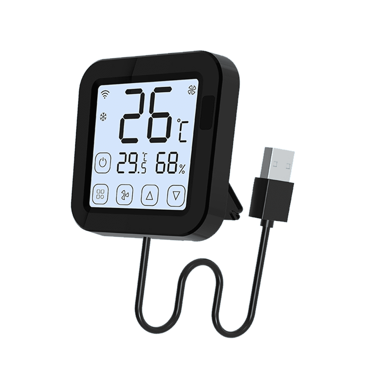 Wi-Fi Temperature Hygrometer Sensor, Thermometer Humidity Hubs &  Controller, If Link with a TUYA Plug or IR Remote, Smart Control Heating  Fan Cooling