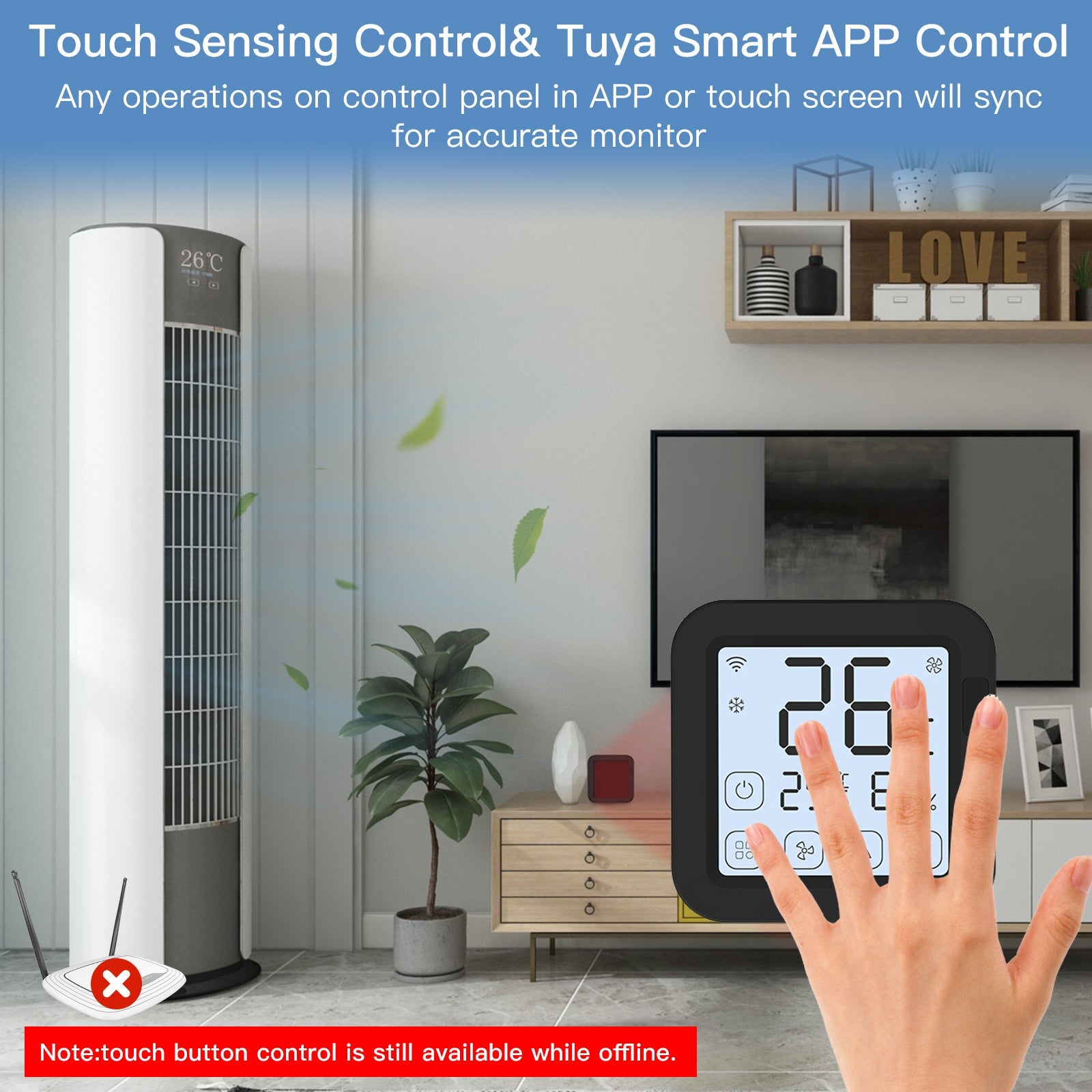Tuya Wifi Temperature Humidity Sensors App Remote Monitor Control
