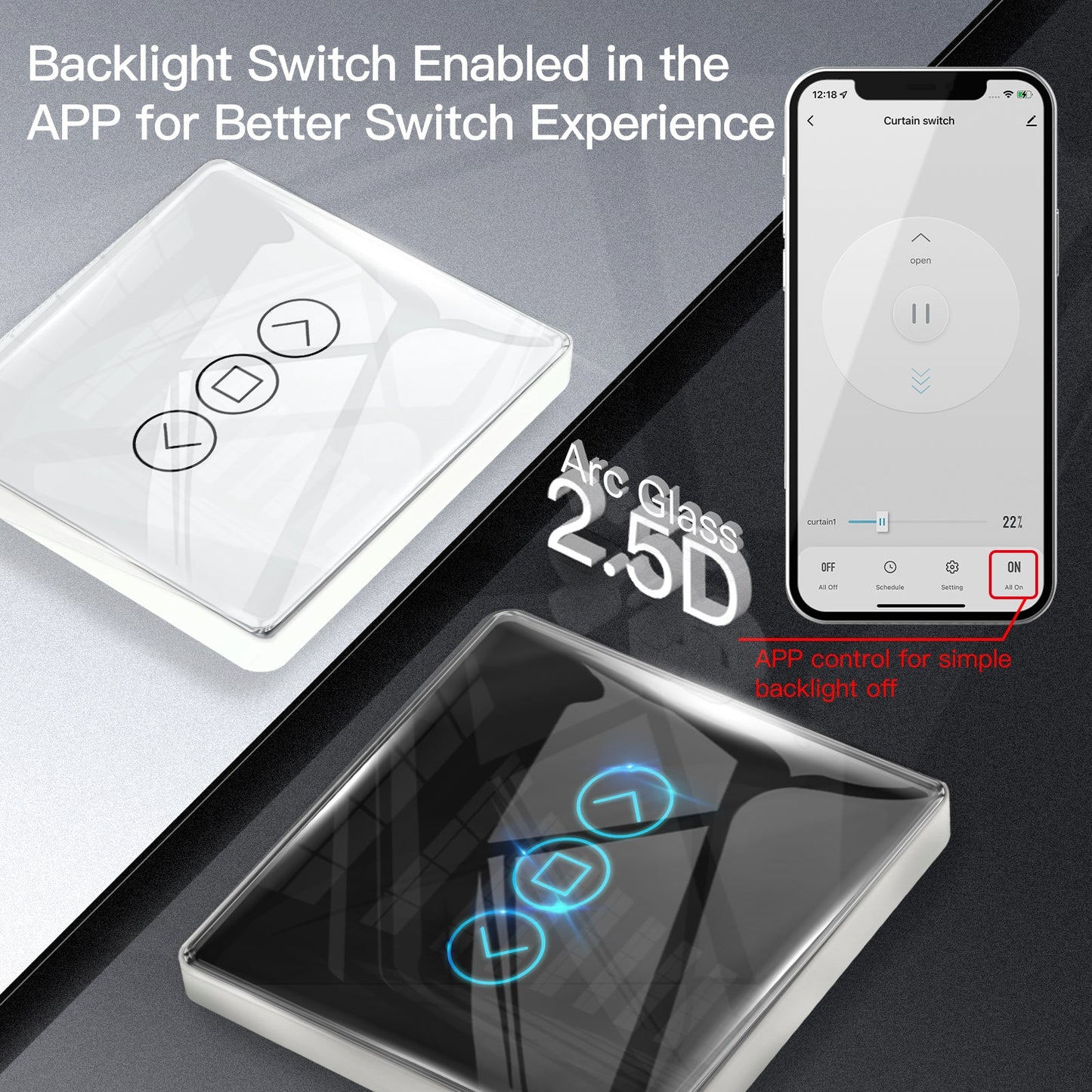 Backlight Switch Enabled in the APP for Better Switch Experience  - MOES