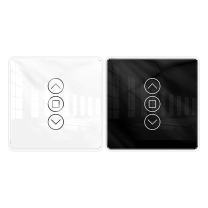 MOES WiFi RF433 Smart 2.5D Arc Glass Touch Panel Curtain Switch for Roller Blinds Shutters - MOES
