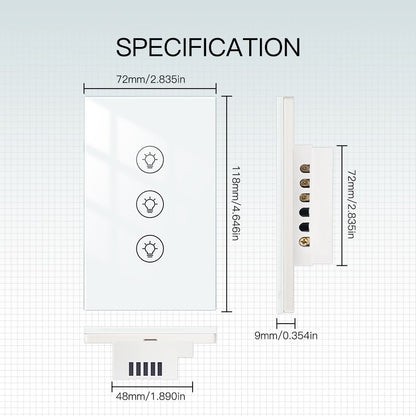 Smart Light Dimmer Touch Panel specification - MOES