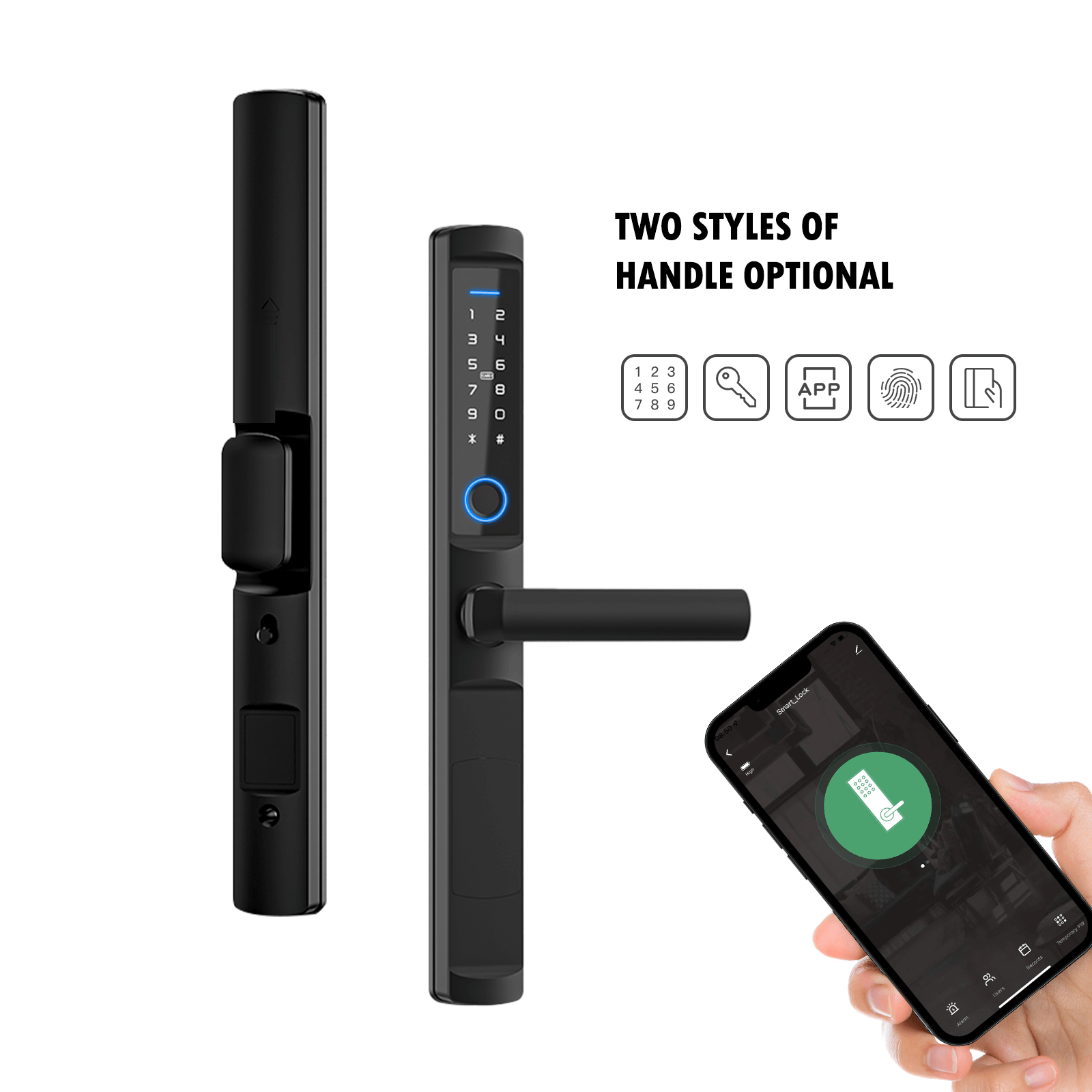 Narrow Sliding Door Smart Lock, Fingerprint Coded Door Lock | MOES