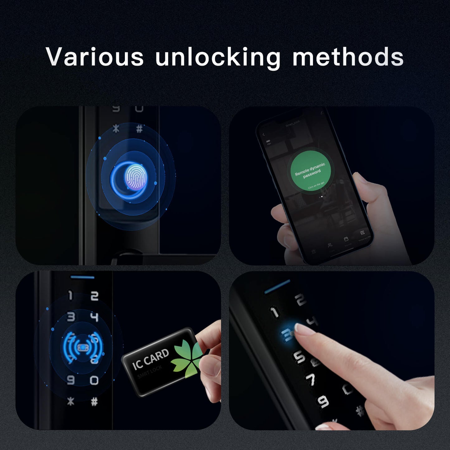 MOES WiFi Smart Narrow Side Fingerprint Coded Door Lock Remote Control Waterproof Two Handle Optional - MOES