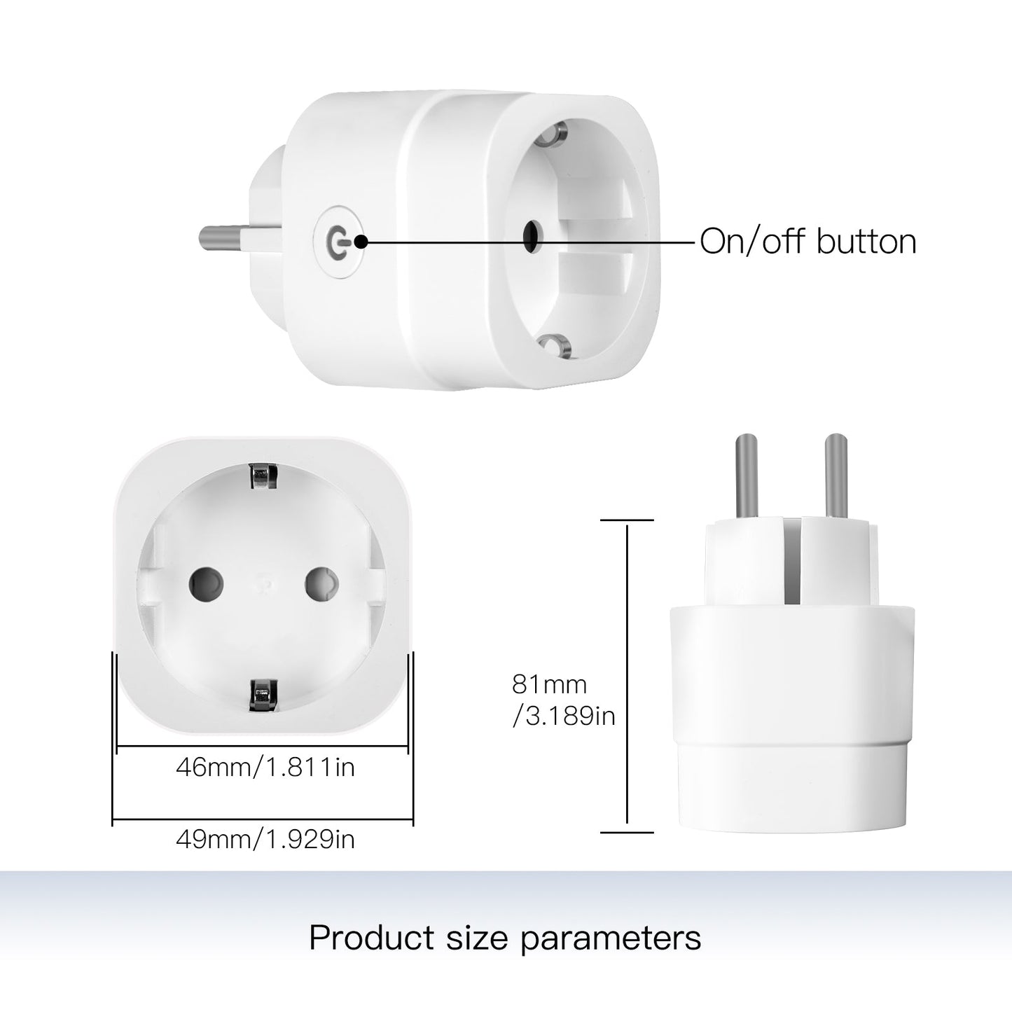 MOES WiFi Smart Power Dimmer Plug Brightness Adjust Timer Socket EU - MOES