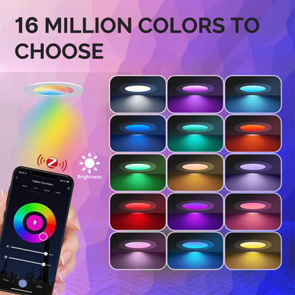 MOES ZigBee Downlight Tuya Dimming Spot lamp 6W RGB Change Warm Cool light - MOES