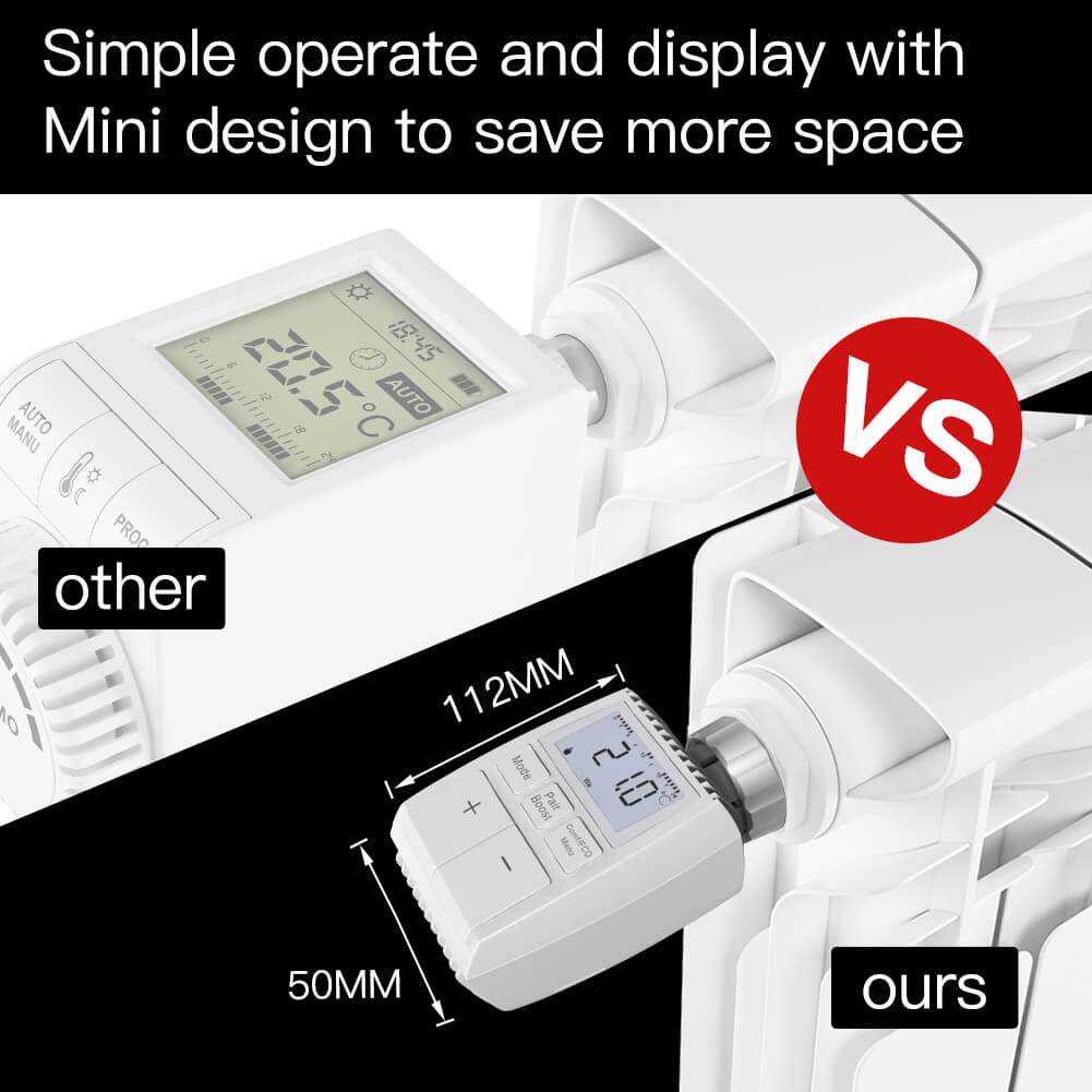 MOES ZigBee Smart Programmable Thermostat Radiator Actuator Valve Kits - MOES