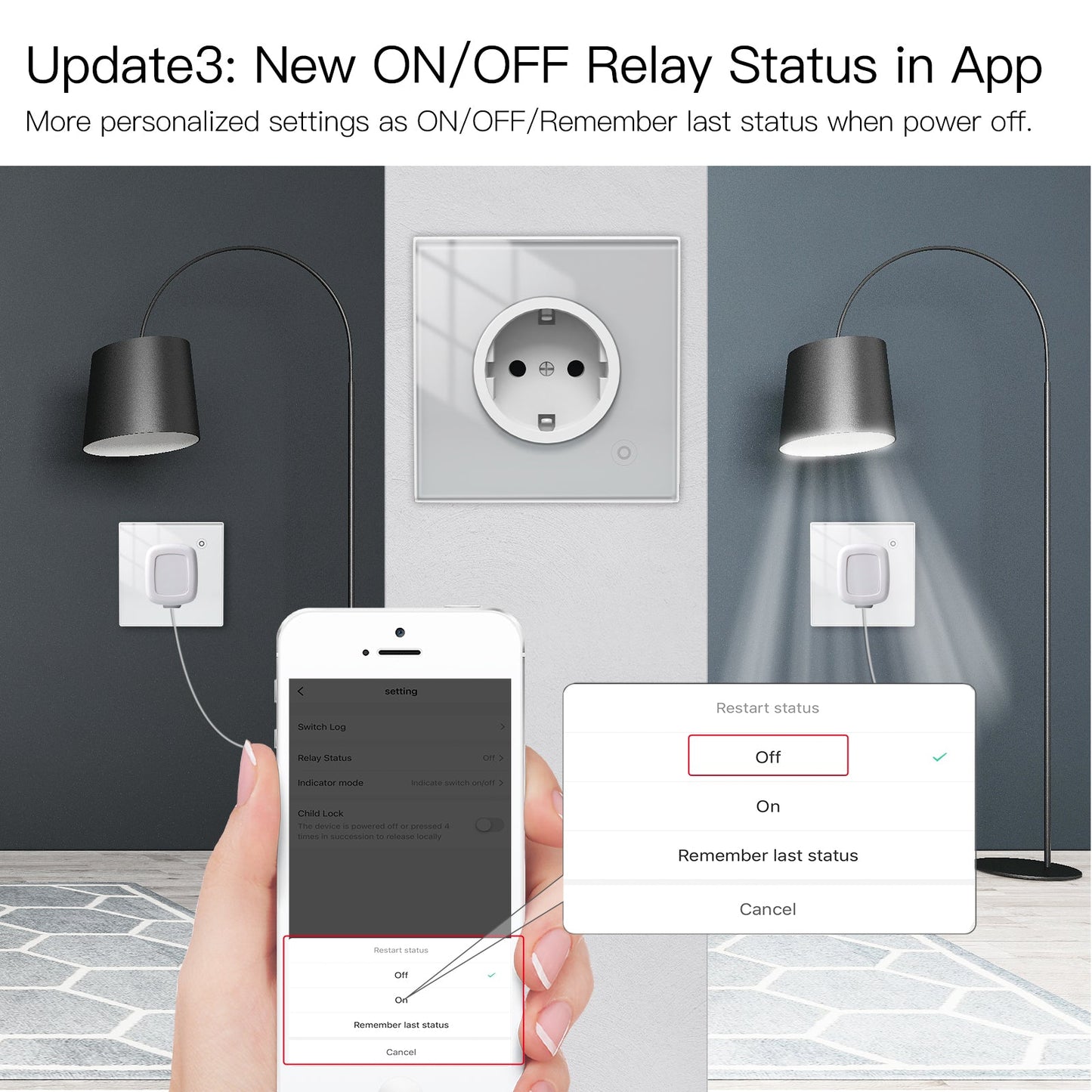 MOES ZigBee Smart Wall Socket Glass Panel Power Monitor - MOES