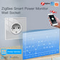 MOES ZigBee Smart Wall Socket Glass Panel Power Monitor - MOES