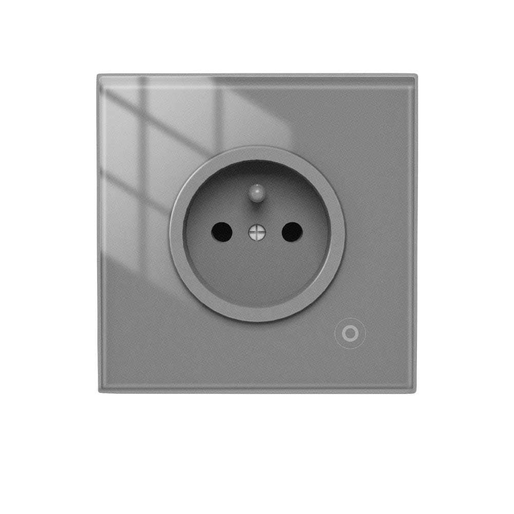 MOES ZigBee Smart Wall Socket Glass Panel Power Monitor Hub Required - MOES