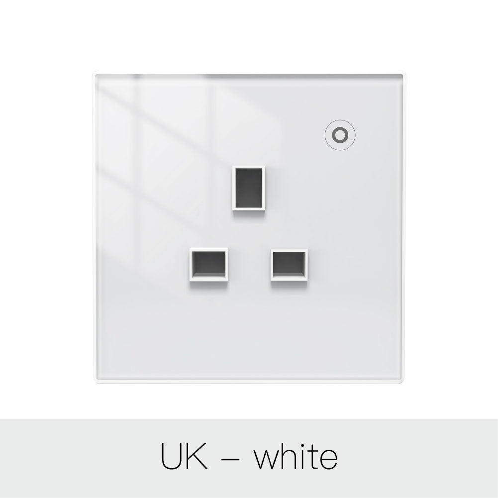 MOES ZigBee Smart Wall Socket Glass Panel Power Monitor, MOES ZigBee Hub Required - MOES