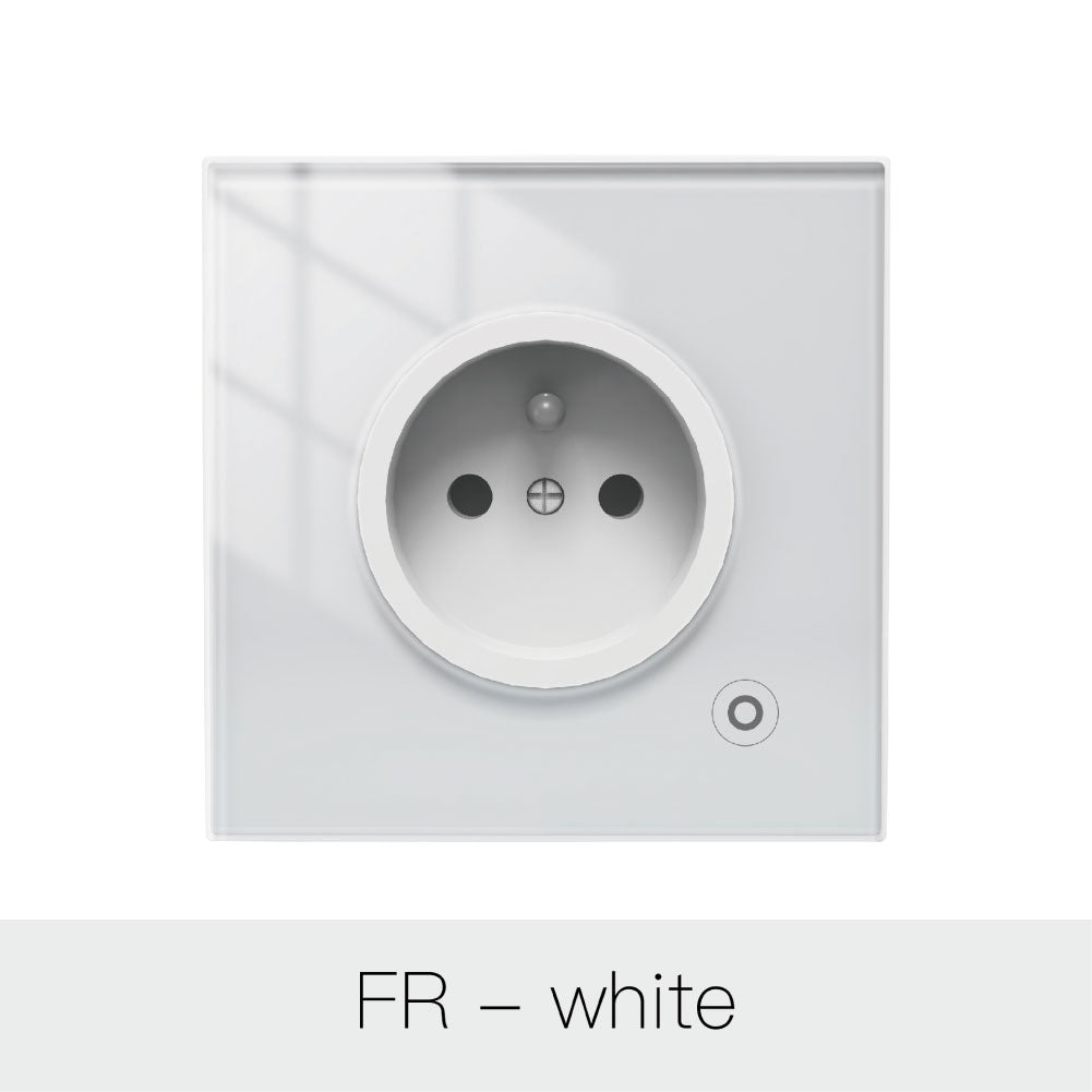 MOES ZigBee Smart Wall Socket Glass Panel Power Monitor, MOES ZigBee Hub Required - MOES