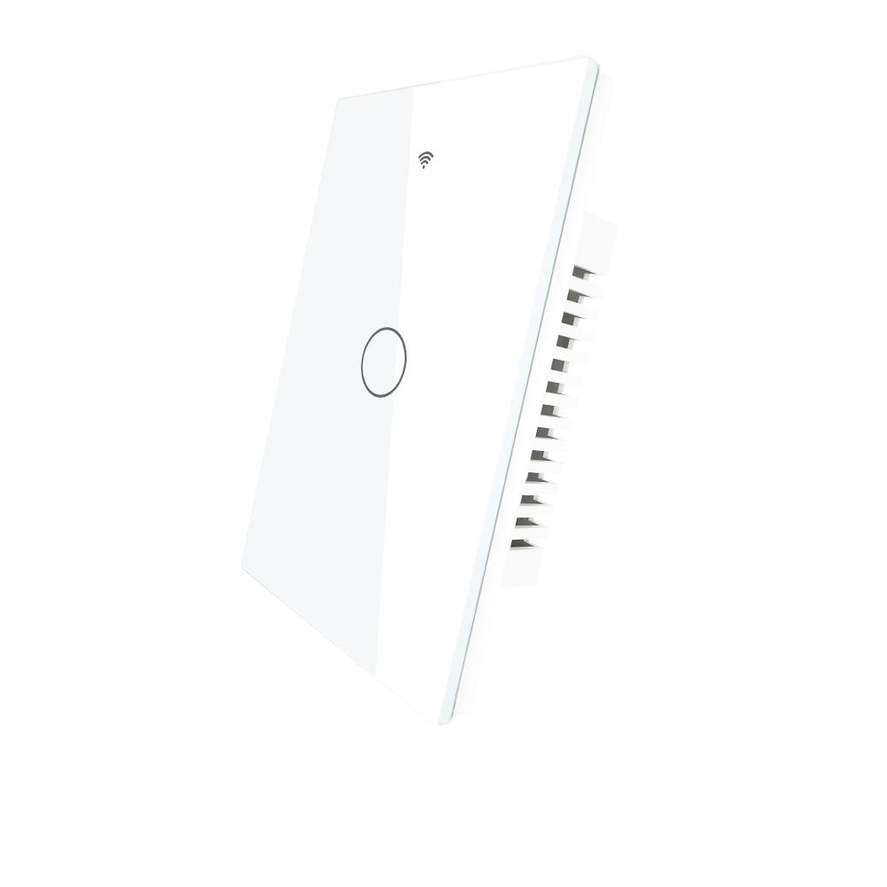 Moes 3-Way WiFi Smart Light Switch, Glass Panel, Remote Control, Rf433, 1 Gang, White, Size: 1 Gang White(Neutral Wire Required)