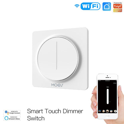 New WiFi Smart Touch Light Dimmer Switch Timer Brightness Memory EU - Moes