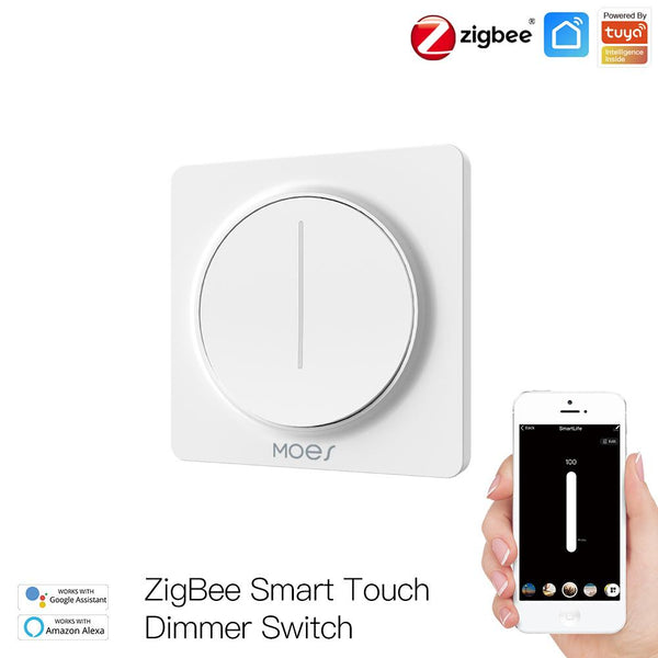 ZigBee Smart Light Dimmer Touch Switch Single Pole Neutral Wire Requir ...
