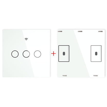RF433 MHz Wireless Wall Glass Panel Transmitter Switch 1/2/3 Gang - Moes