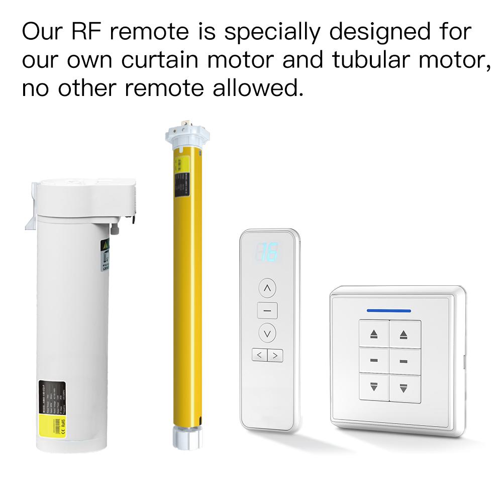 RF433 Remote Emitter For Controlling WiFi ZigBee Curtain Motor Hand-held Wall-Mounted Transmitter Multiple Channels Optional - Moes