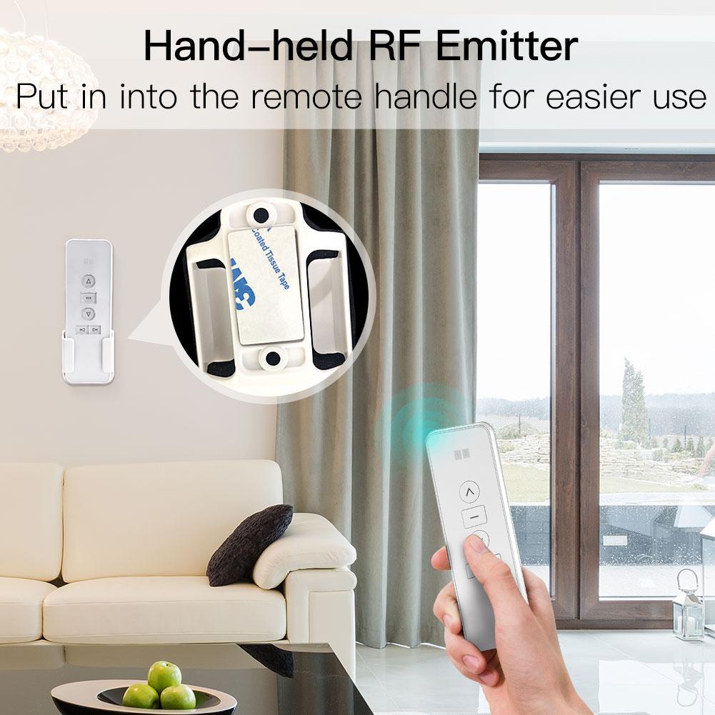 RF433 Remote Emitter For Controlling WiFi ZigBee Curtain Motor Hand-held Wall-Mounted Transmitter Multiple Channels Optional - Moes