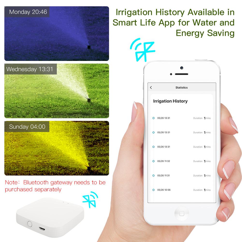 lrrngation history available in smart life app for water and energy saving - Moes