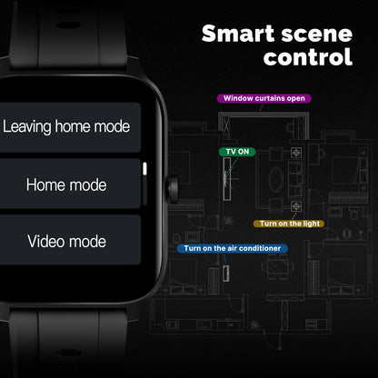 Smart Watch Alexa Built-in Fitness Tracker Heart Rate and Blood Oxygen Monitor, Waterproof 1.69-inch Touchscreen - MOES