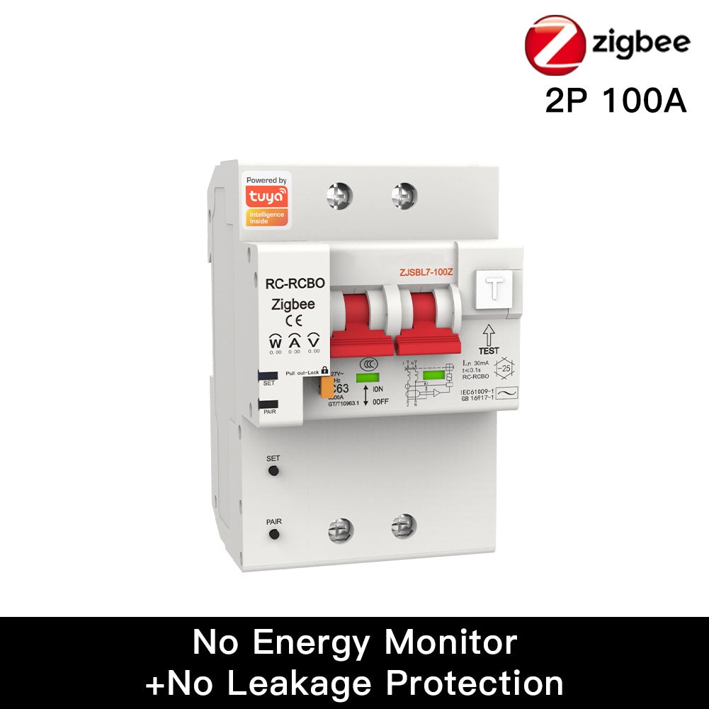 Smart ZigBee Circuit Breaker IoT Air Switch Overload Short Circuit Surge Protection Work with Smart Life/Tuya Smart APP Voice Control with Alexa Google home ZigBee Hub Required - Moes