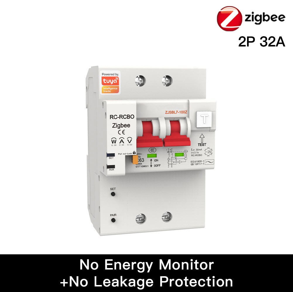 Smart ZigBee Circuit Breaker IoT Air Switch Overload Short Circuit Surge Protection Work with Smart Life/Tuya Smart APP Voice Control with Alexa Google home ZigBee Hub Required - Moes