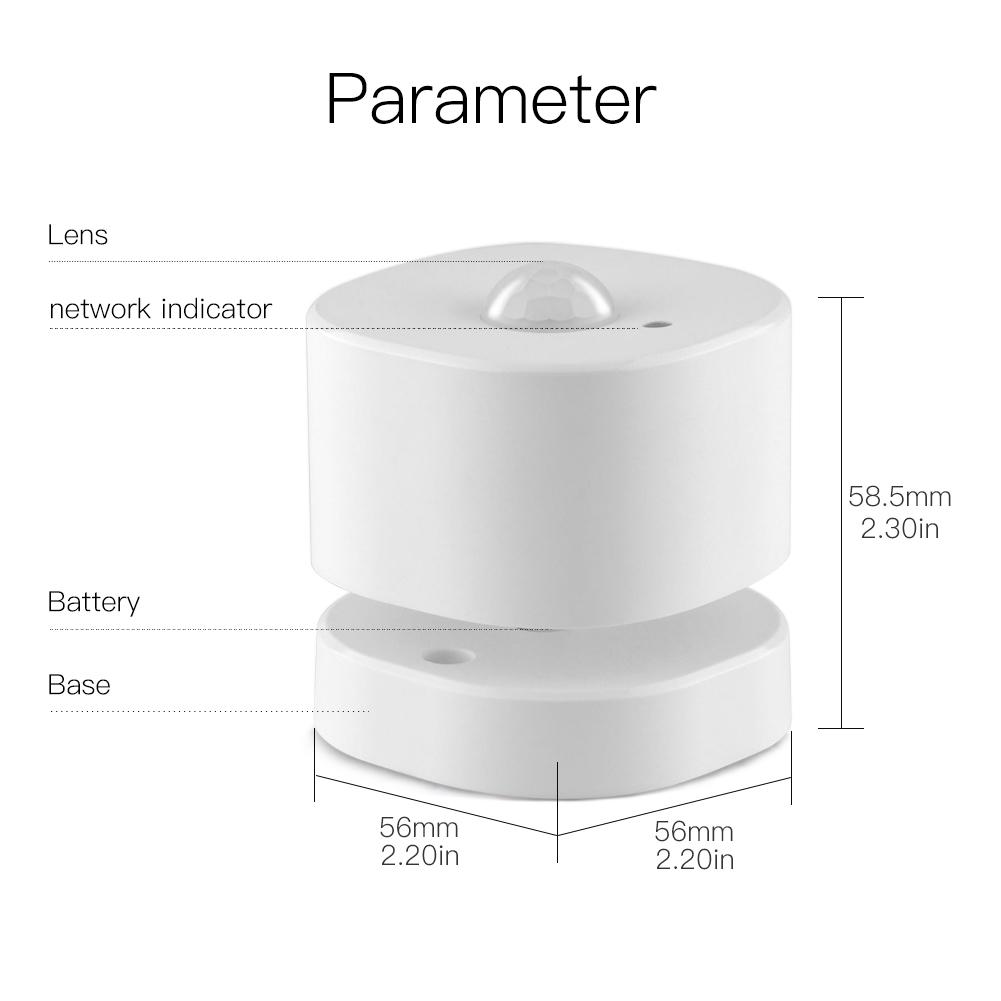 Smart ZigBee PIR Motion Sensor Human Sensor Detector 2MQTT Setup Available - Moes