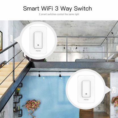 Snow Rock Series New 3-Way WiFi Smart Light Switch US Version - Moes