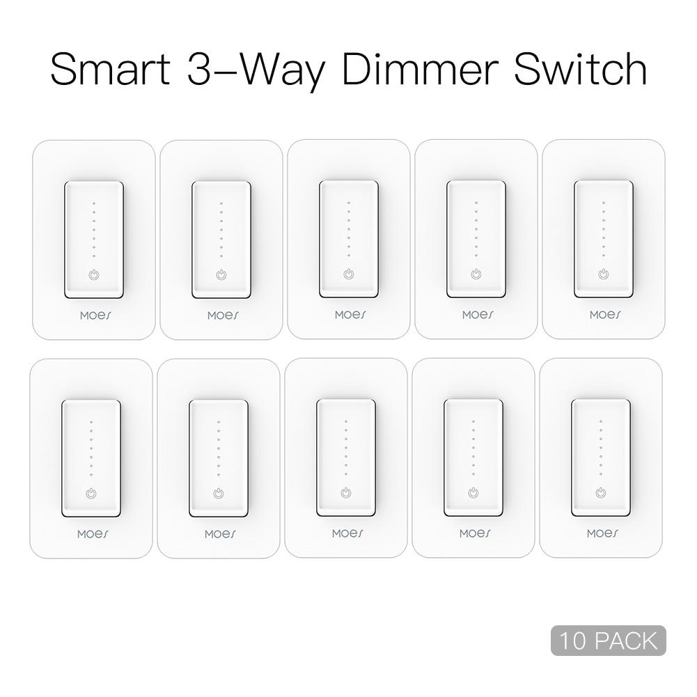 Snow Rock Series Single Pole/3 Way Smart Dimmer Switch Replace One Switch Only to Multi-control - Moes