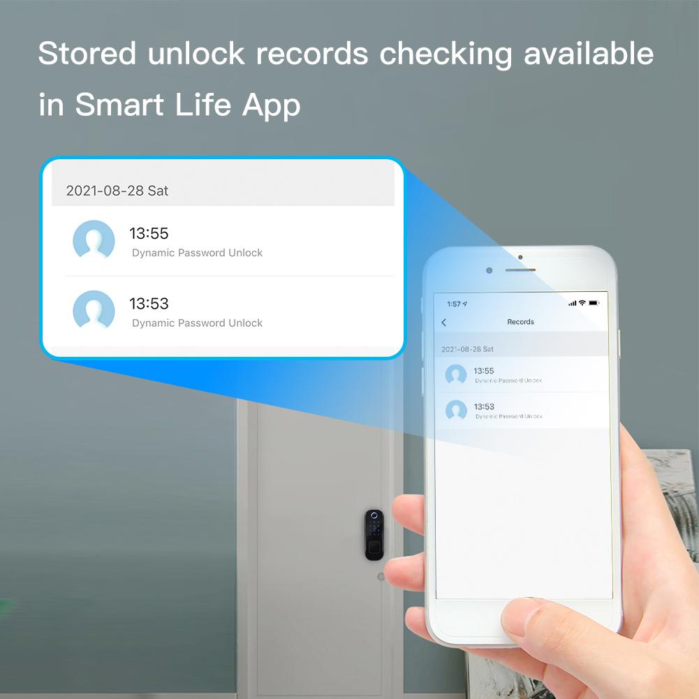 Tuya Smart Lock Door Fingerprint Lock Smart Home Waterproof Lock Digital Door Lock Password For Home Hotel Security Battery Powered - Moes