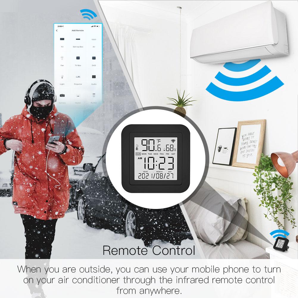 Controller Weather Remote Smart WiF IR Remote Control With Temperature & Humidity Sensor For AC ...