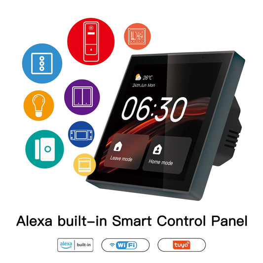 Tuya Wifi Smart Touch Screen Center Control Panel with Voice Control Alexa Built-in ZigBee Gateway Built-in - MOES