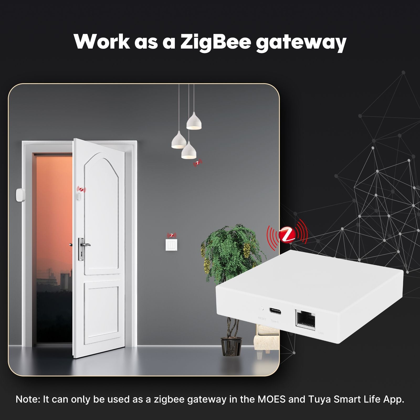 Tuya Zigbee Matter Thread Gateway Smart Home Bridge Matter Hub - MOES