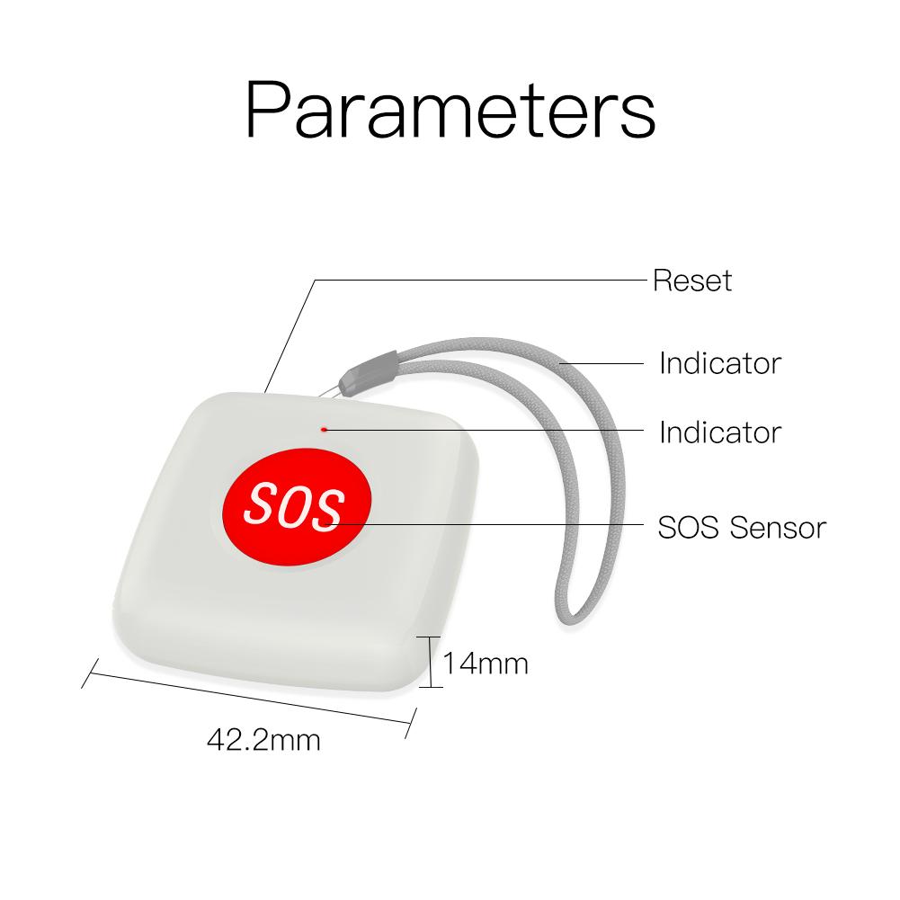 Tuya ZigBee SOS Button Sensor Alarm Elderly Children Alarm Emergency Help Switch 2MQTT Setup - Moes