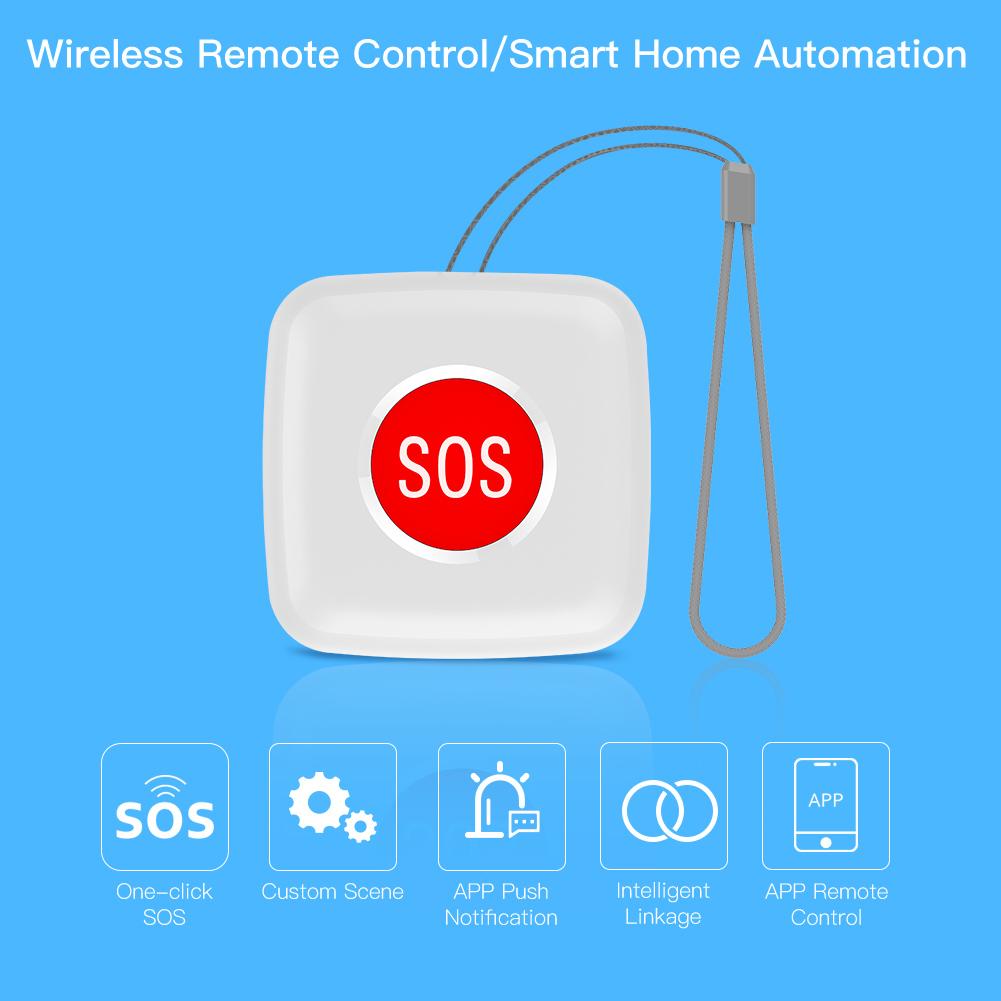 Tuya ZigBee SOS Button Sensor Alarm Elderly Children Alarm Emergency Help Switch 2MQTT Setup - Moes