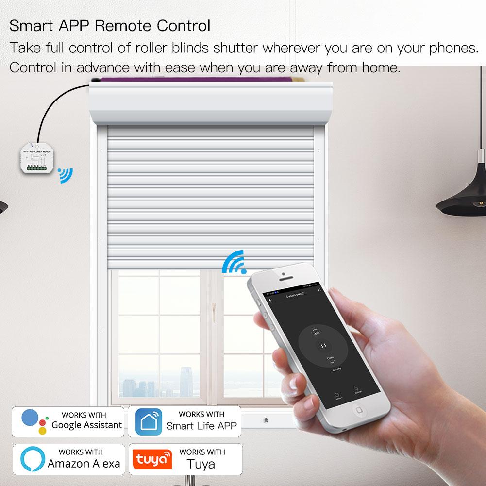 Take full control of roller blinds shutter wherever you are on your phones. - Moes