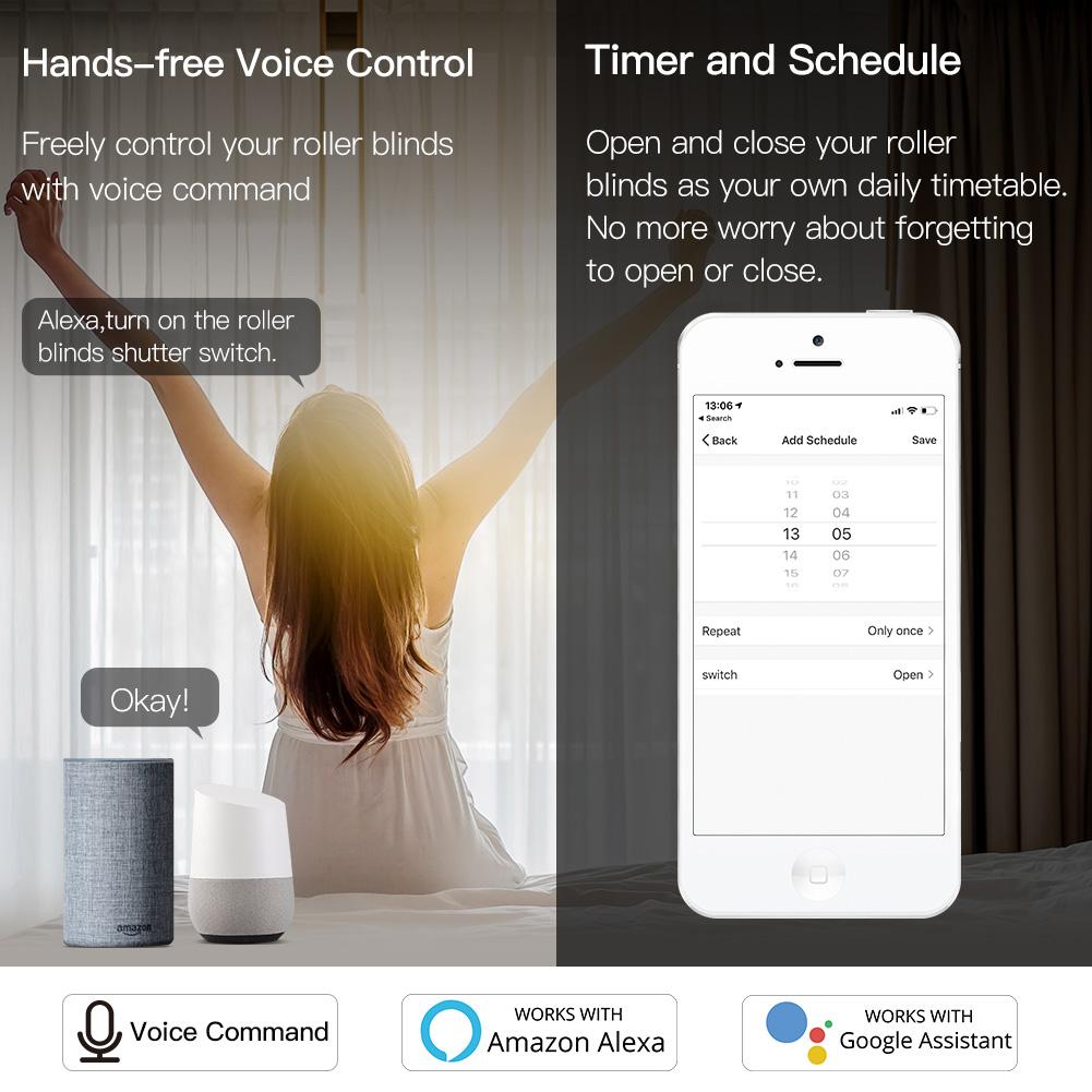 Freely control your roller blinds with voice command - Moes
