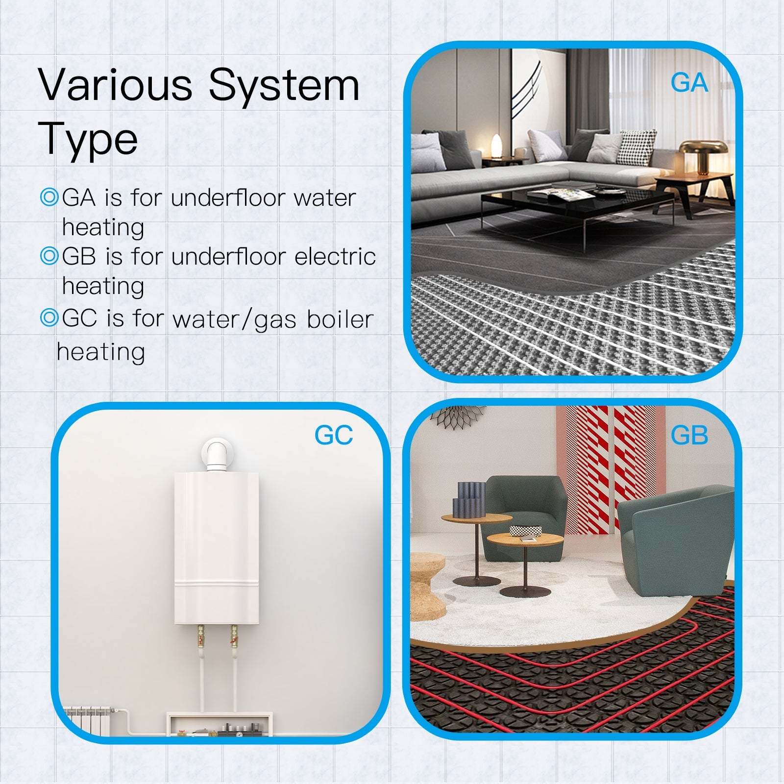 Air Conditioning Floor Heating 2-in-1 Zigbee/WiFi Mobile Control
