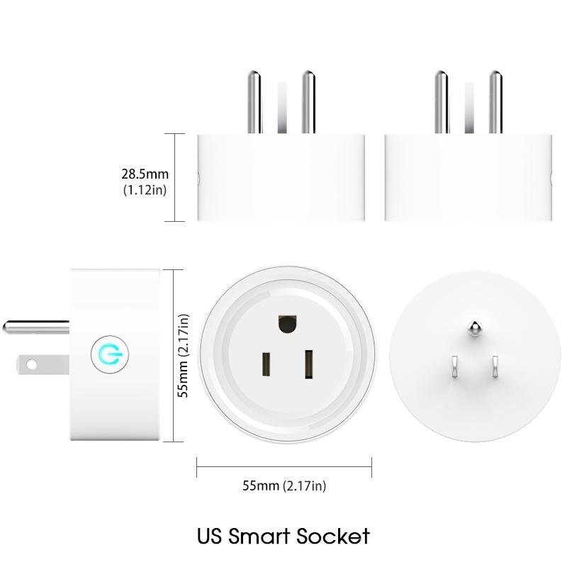 MoesGo Smart Power Wall Outlet with USB, WiFi Socket with 2 Plug outlets 15  Amp Divided Control, Smart Life/Tuya APP Remote Controller, ETL Certified