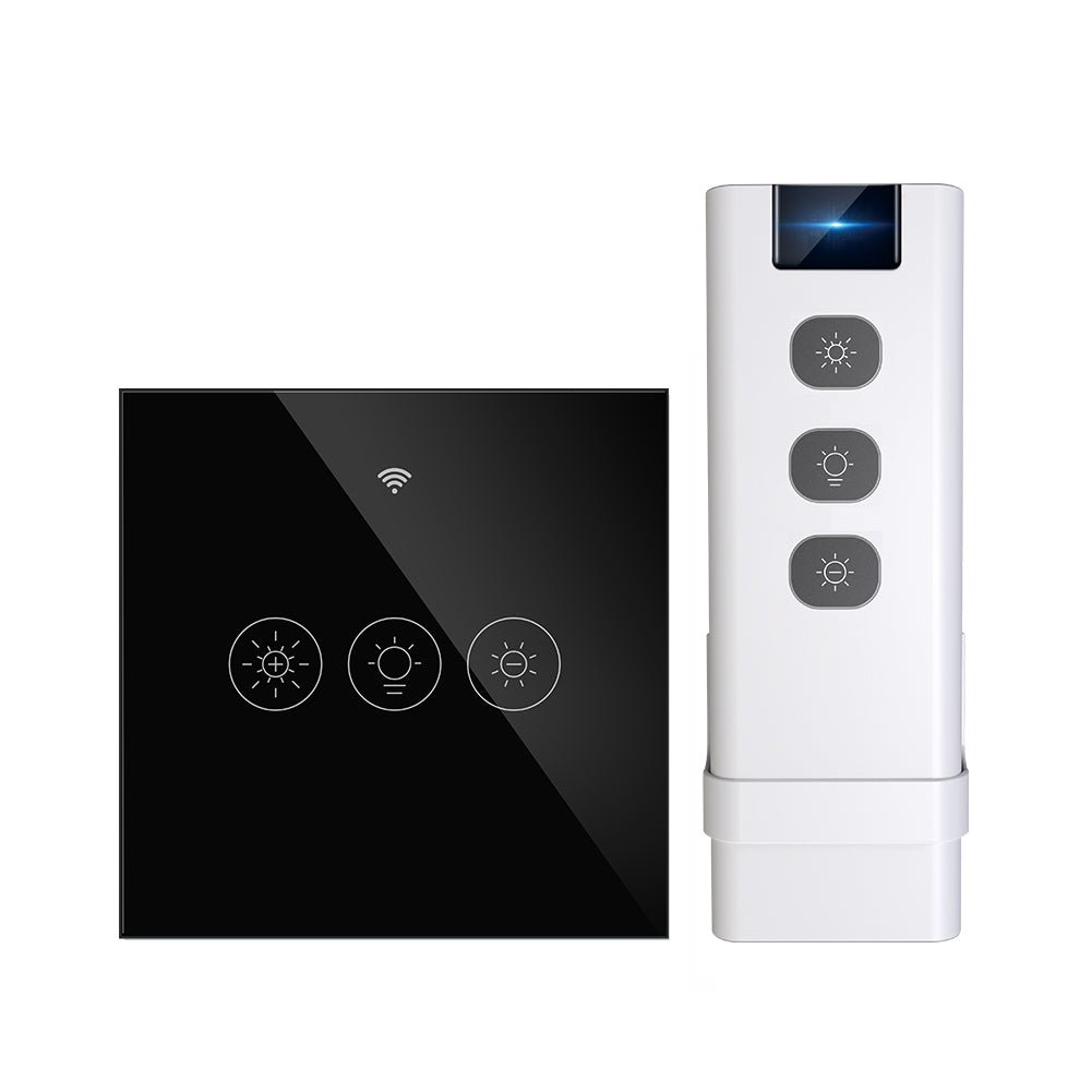 WiFi RF Smart Light Dimmer Switch Relay Status EU White/Black - Moes