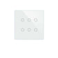 WiFi RF433 Smart 6 Gang Wall Touch Light Switch 2/3 Way Multi-Control Neutral Wire Required - MOES