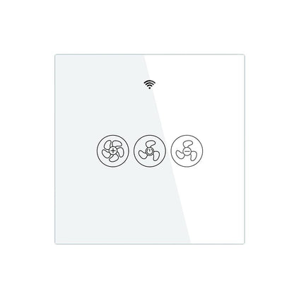 WiFi RF433 Smart Ceiling Fan Switch Smart Life/Tuya App Compatible with Alexa Google Home-EU-White - Moes