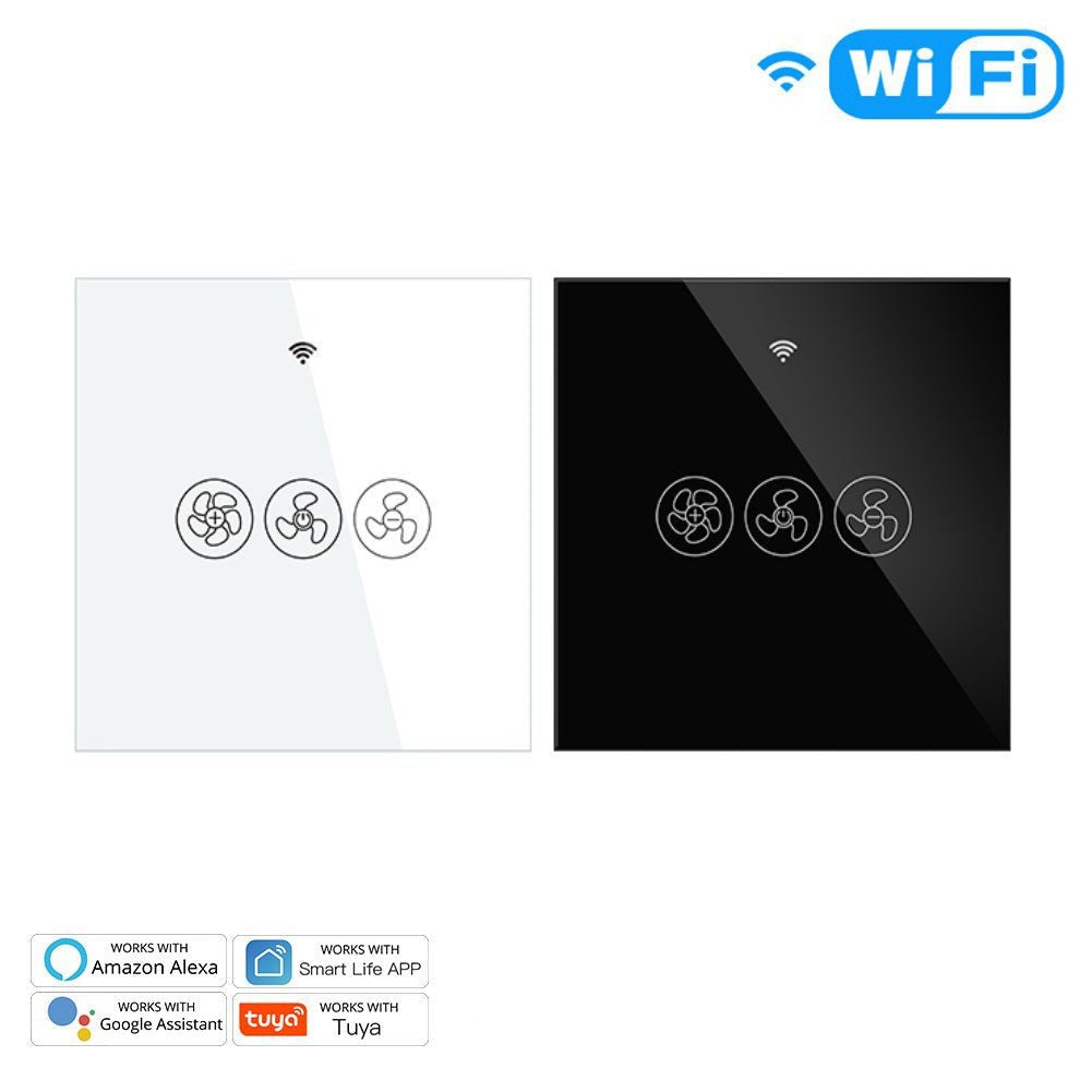 WiFi RF433 Smart Ceiling Fan Touch Switch Single Pole Neutral Wire Required EU - MOES